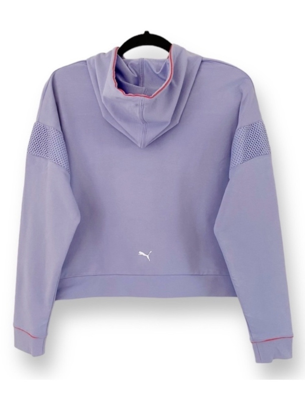 Puma Lavender Cropped Terry Hoodie NWT - Lightweight Layer - Women's Small - Picture 9 of 14